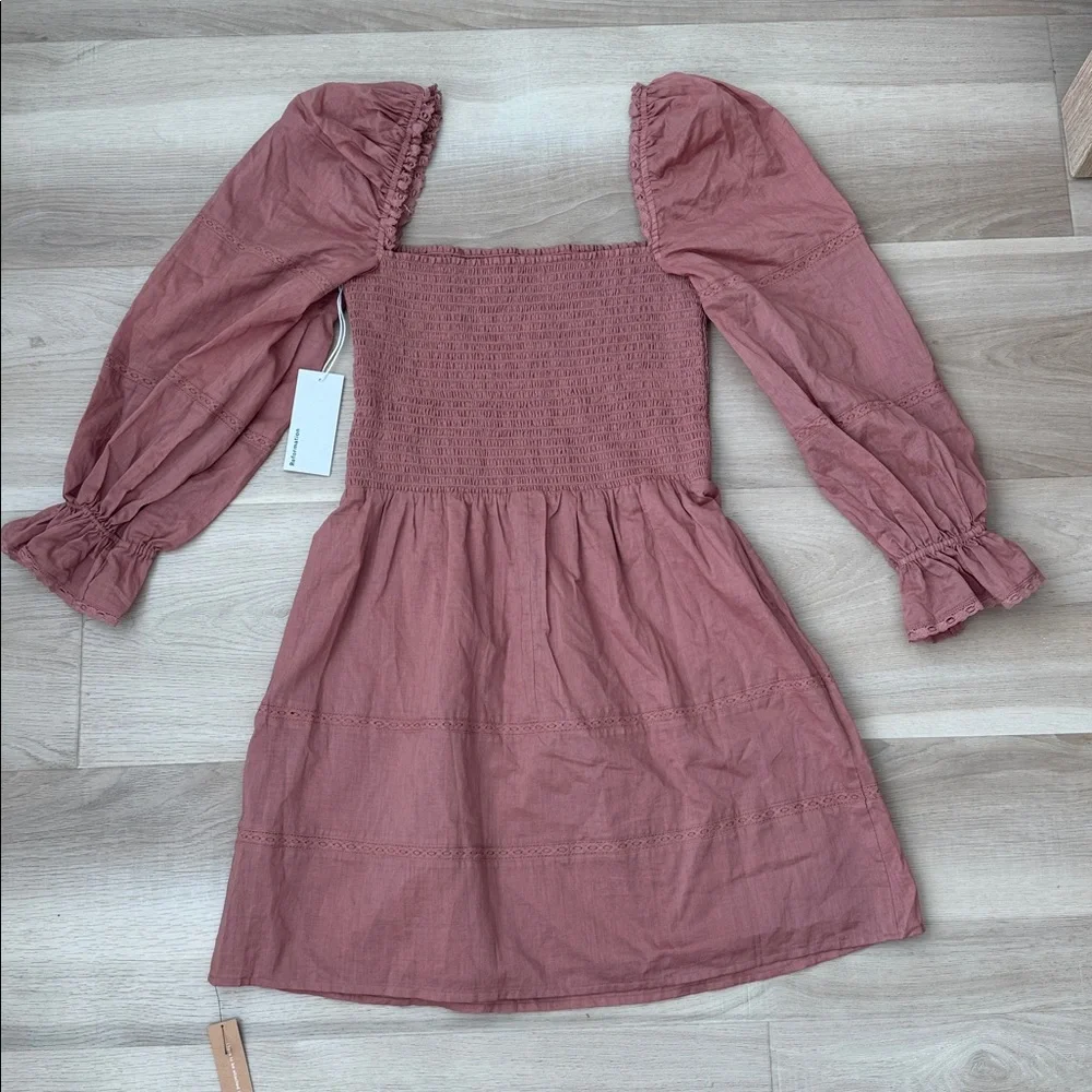 Reformation - Dunes Long Sleeve Mini Dress - Picture 2 of 13